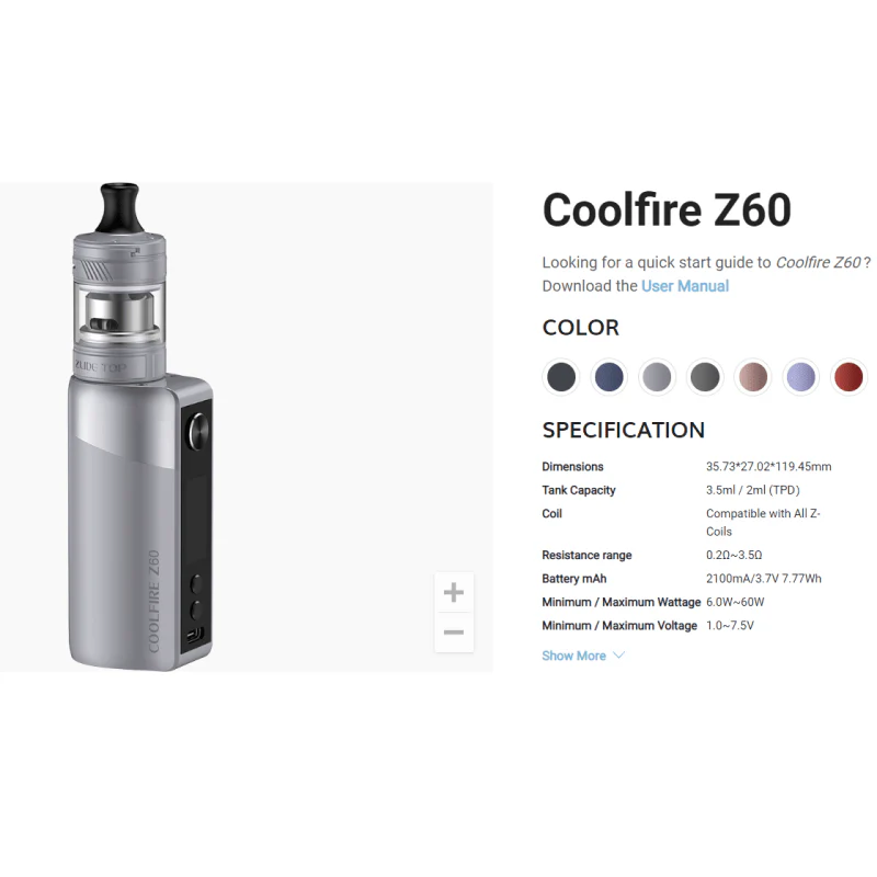 Innokin Coolfire Z60 Zlide Top Kit | £24 - Image 6