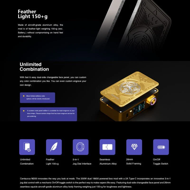 Lost Vape Centaurus M200 Box Mod | £25 - Image 11